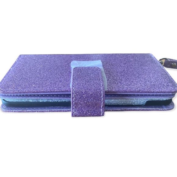 🆕 2/$10☀️ Samsung Galaxy 6.2 Purple Wallet Phone Case - Picture 1 of 11